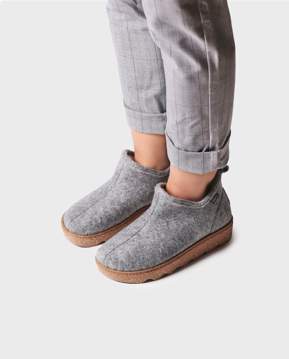 Zapatillas de casa de mujer de fieltro reciclado - Toni Pons - Gris Gris-4