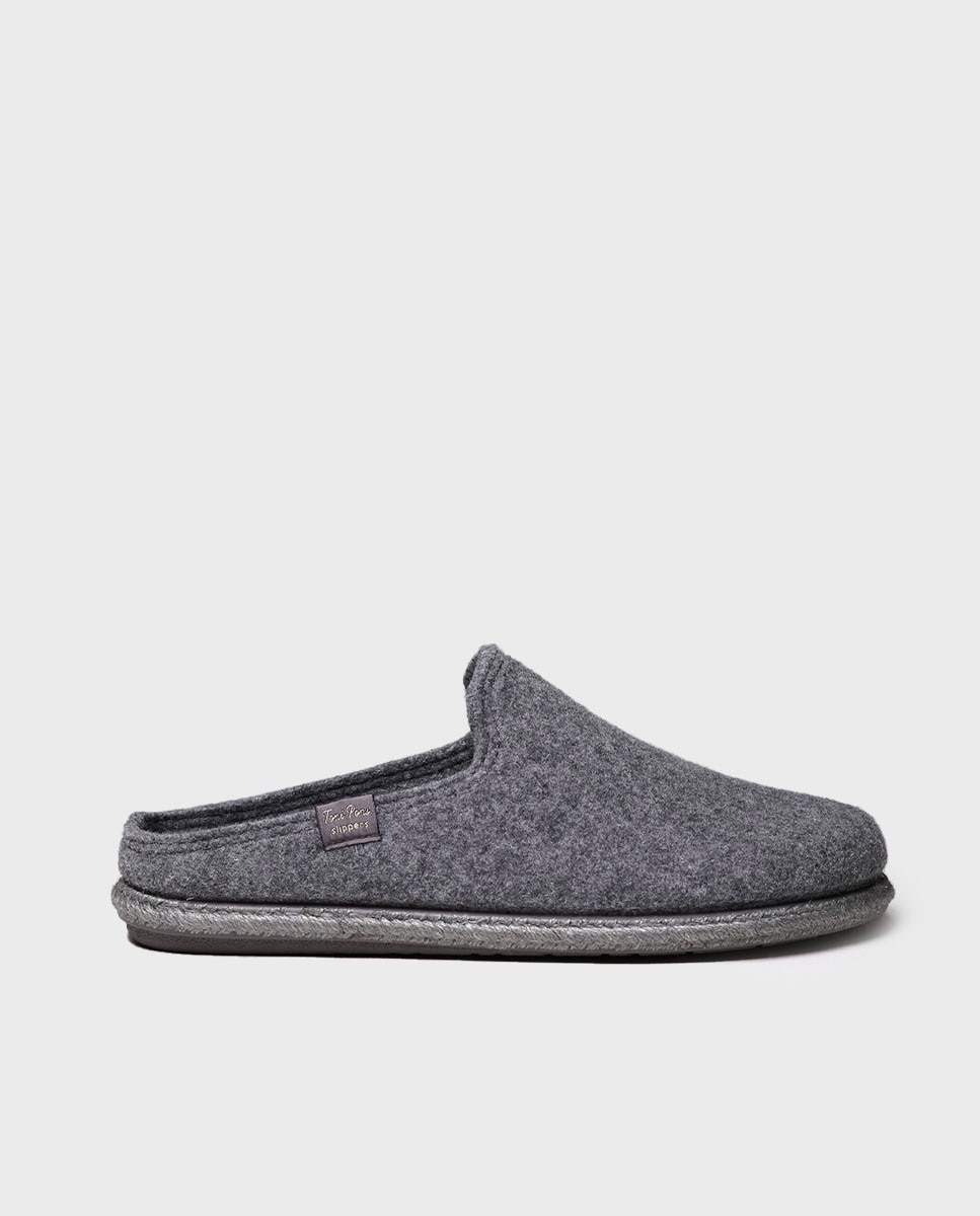 Zapatillas de casa de hombre de fieltro reciclado - Toni Pons - Gris Gris-1