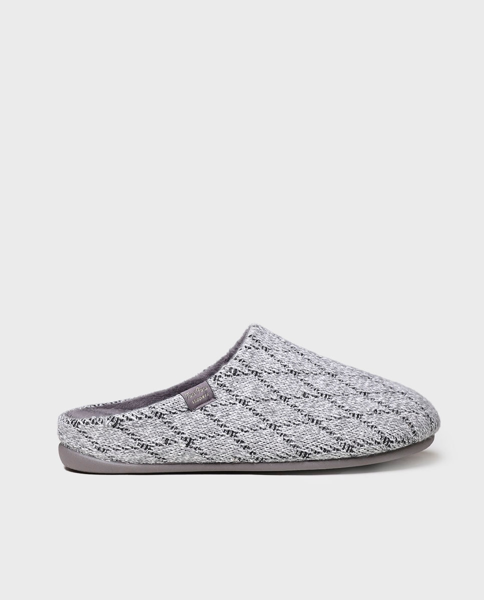 Zapatillas de casa de hombre abiertas de tejido - Toni Pons - Gris Gris-1