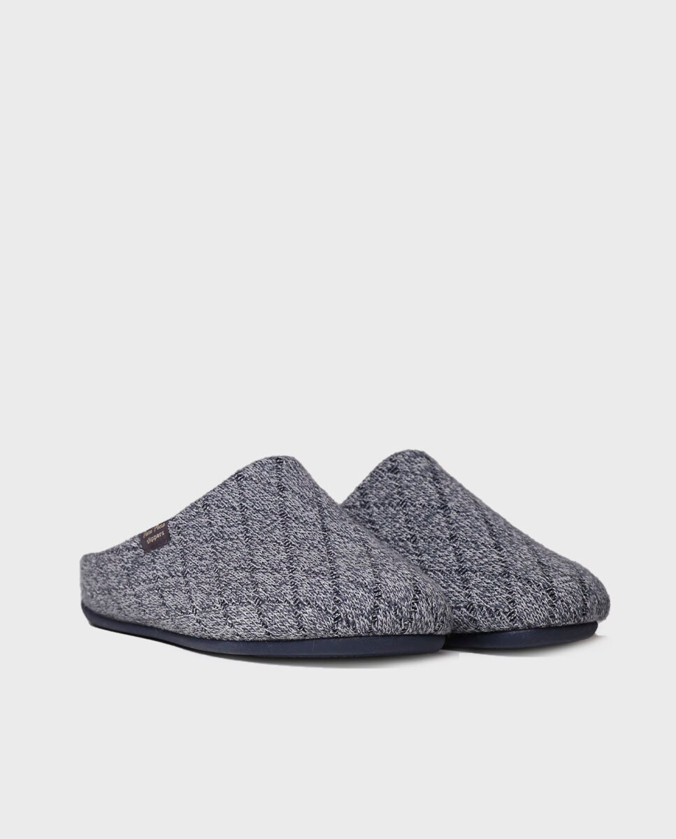 Zapatillas de casa de hombre abiertas de tejido - Toni Pons - Azul marino Azul marino-2