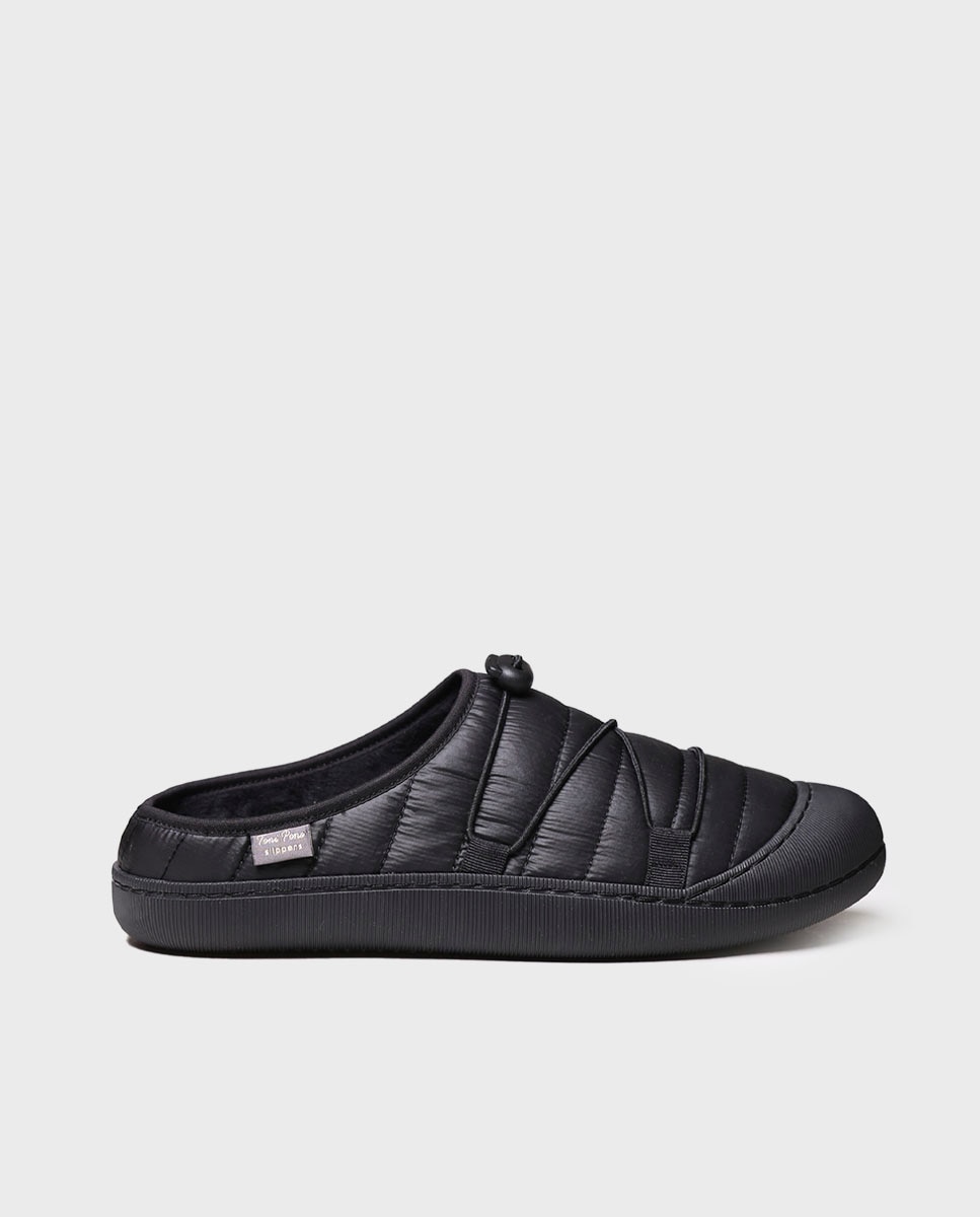 Zapatillas de casa de hombre de tejido acolchado - Toni Pons - Negro Negro-1