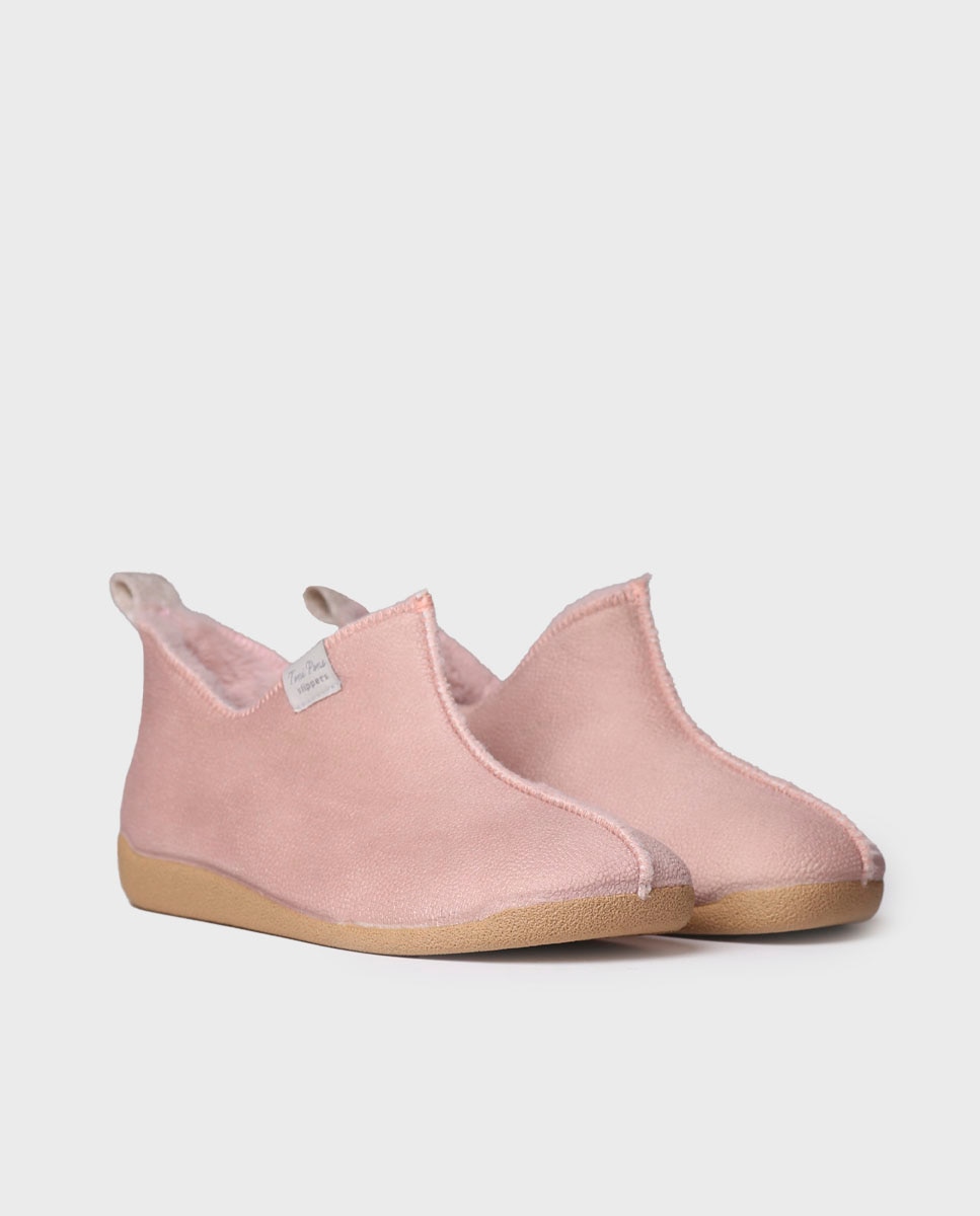 Zapatillas de casa cerradas de mujer tipo botín - Toni Pons - Rosa Rosa-2
