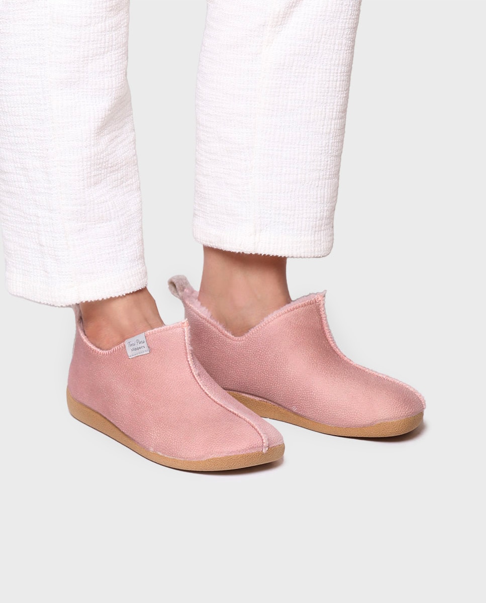 Zapatillas de casa cerradas de mujer tipo botín - Toni Pons - Rosa Rosa-4