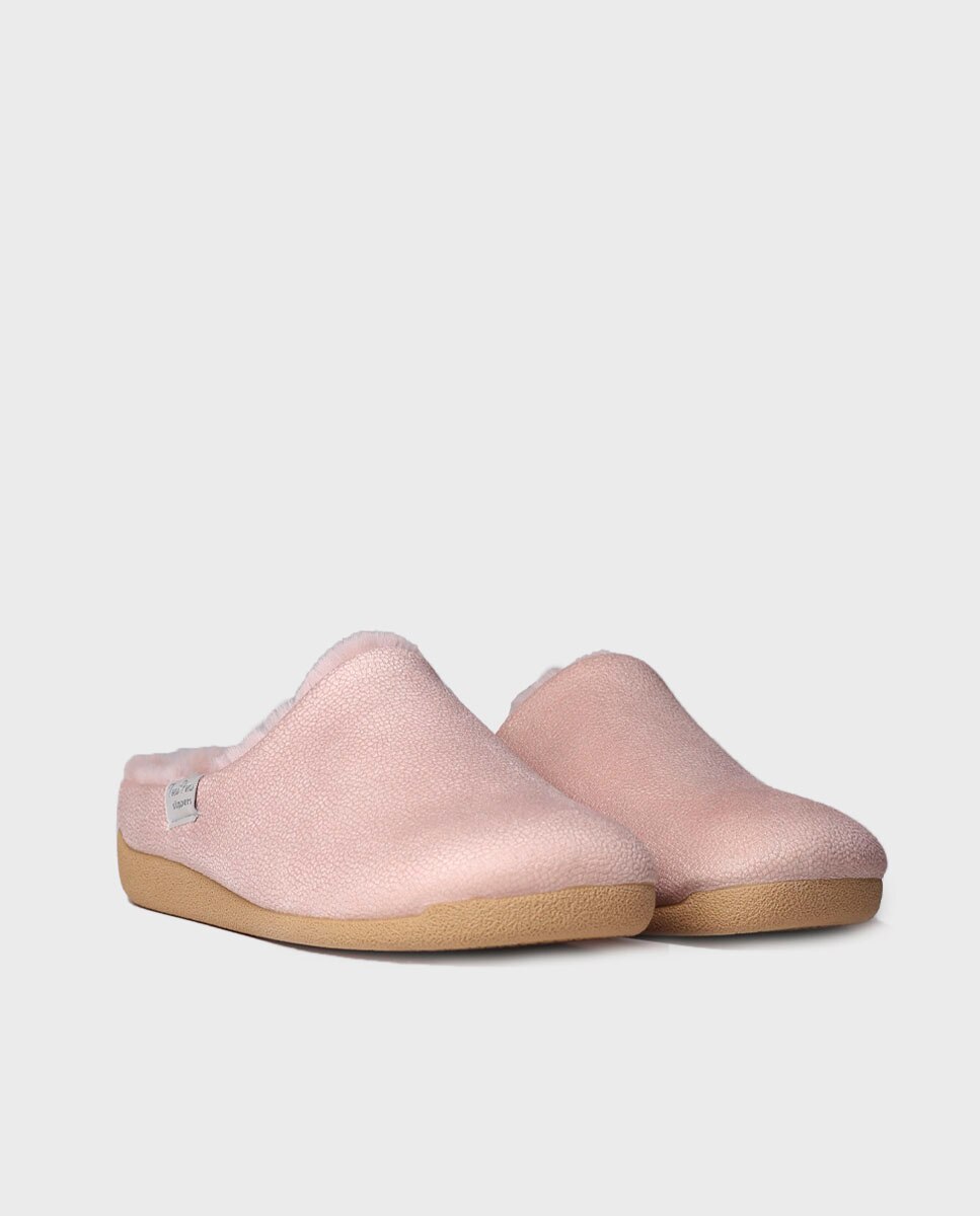 Zapatillas de casa cerradas de mujer tipo zueco - Toni Pons - Rosa Rosa-2