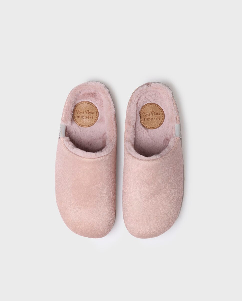 Zapatillas de casa cerradas de mujer tipo zueco - Toni Pons - Rosa Rosa-3