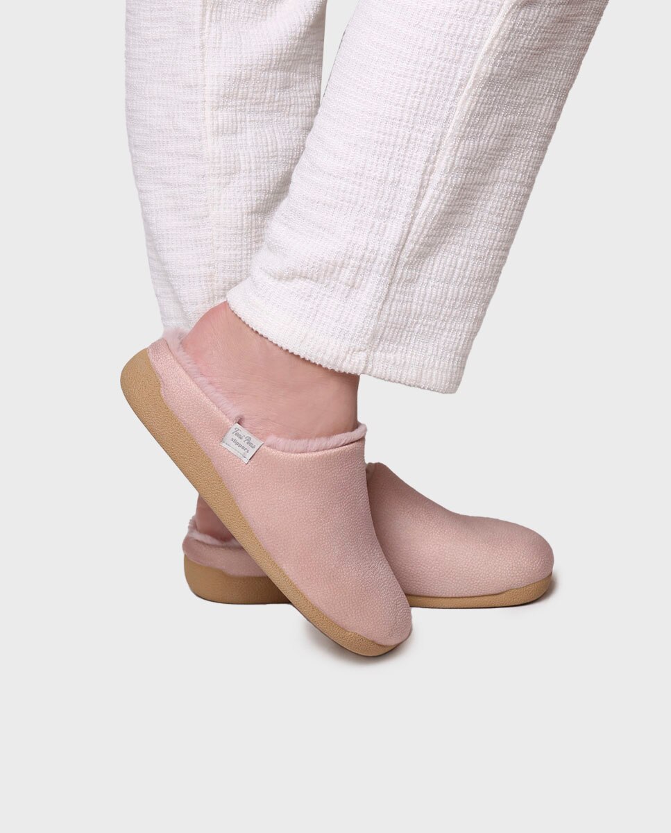 Zapatillas de casa cerradas de mujer tipo zueco - Toni Pons - Rosa Rosa-4