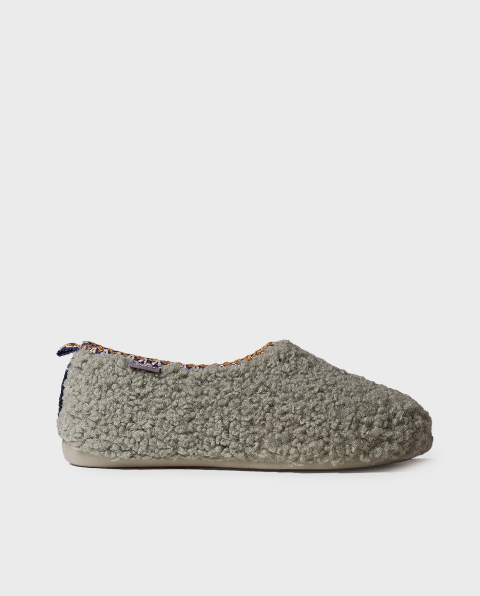 Zapatillas de casa cerradas de mujer de borrego - Toni Pons - Verde Verde-1