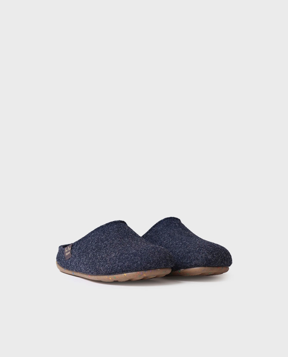 Zapatillas de casa cerradas de niños de fieltro reciclado - Toni Pons - Azul marino Azul marino-2