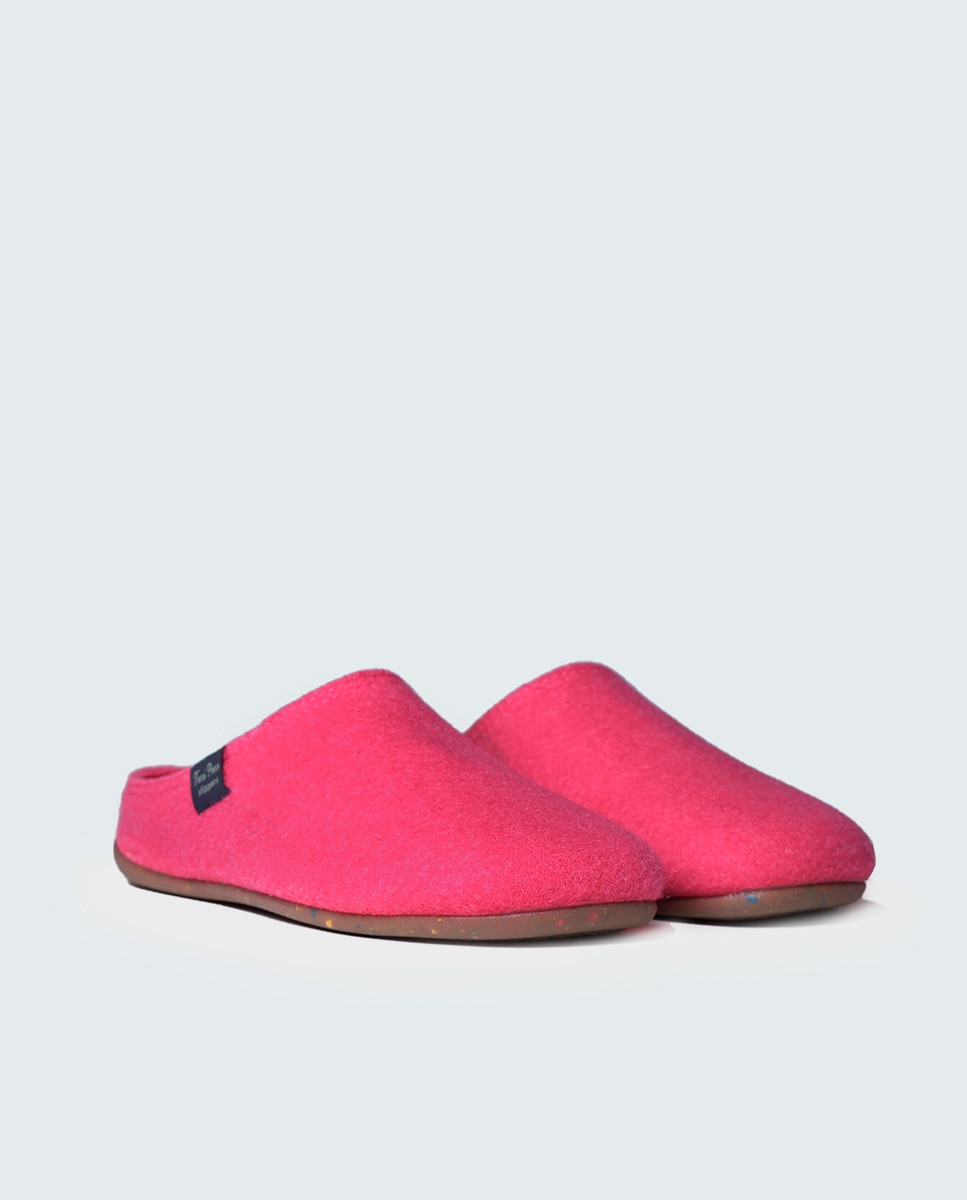 Zapatillas de casa cerradas de mujer de fieltro reciclado - Toni Pons - Fucsia Fucsia-2