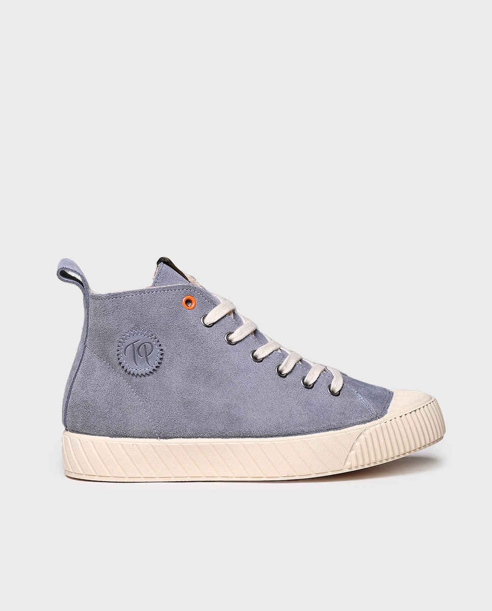 Zapatillas de mujer de serraje con cordones - Toni Pons - Azul Azul-1
