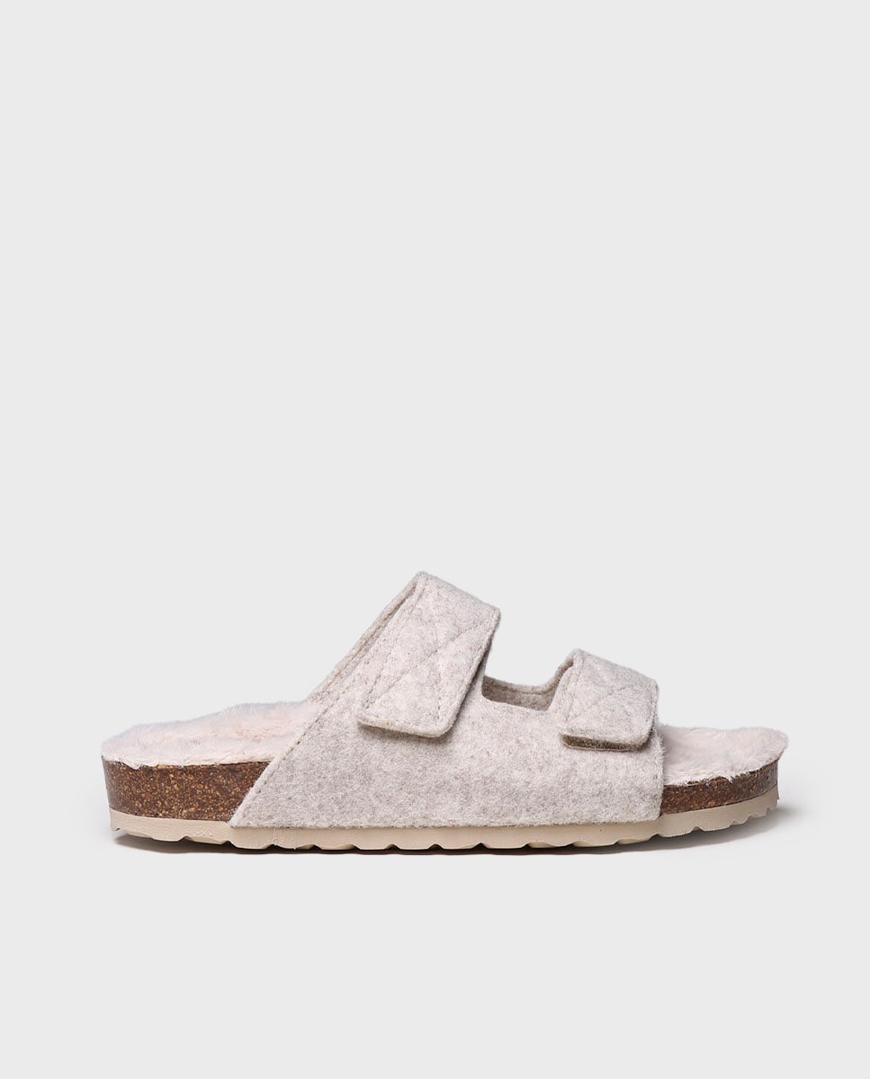 FlyFlot Zapatillas De Casa Para Dama De Fieltro De Lana