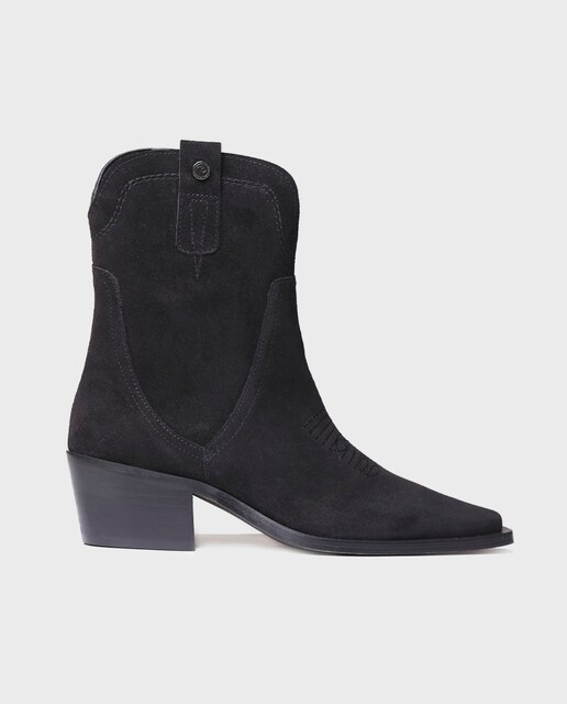 Imagen 0 de Botines de mujer de serraje con cremallera