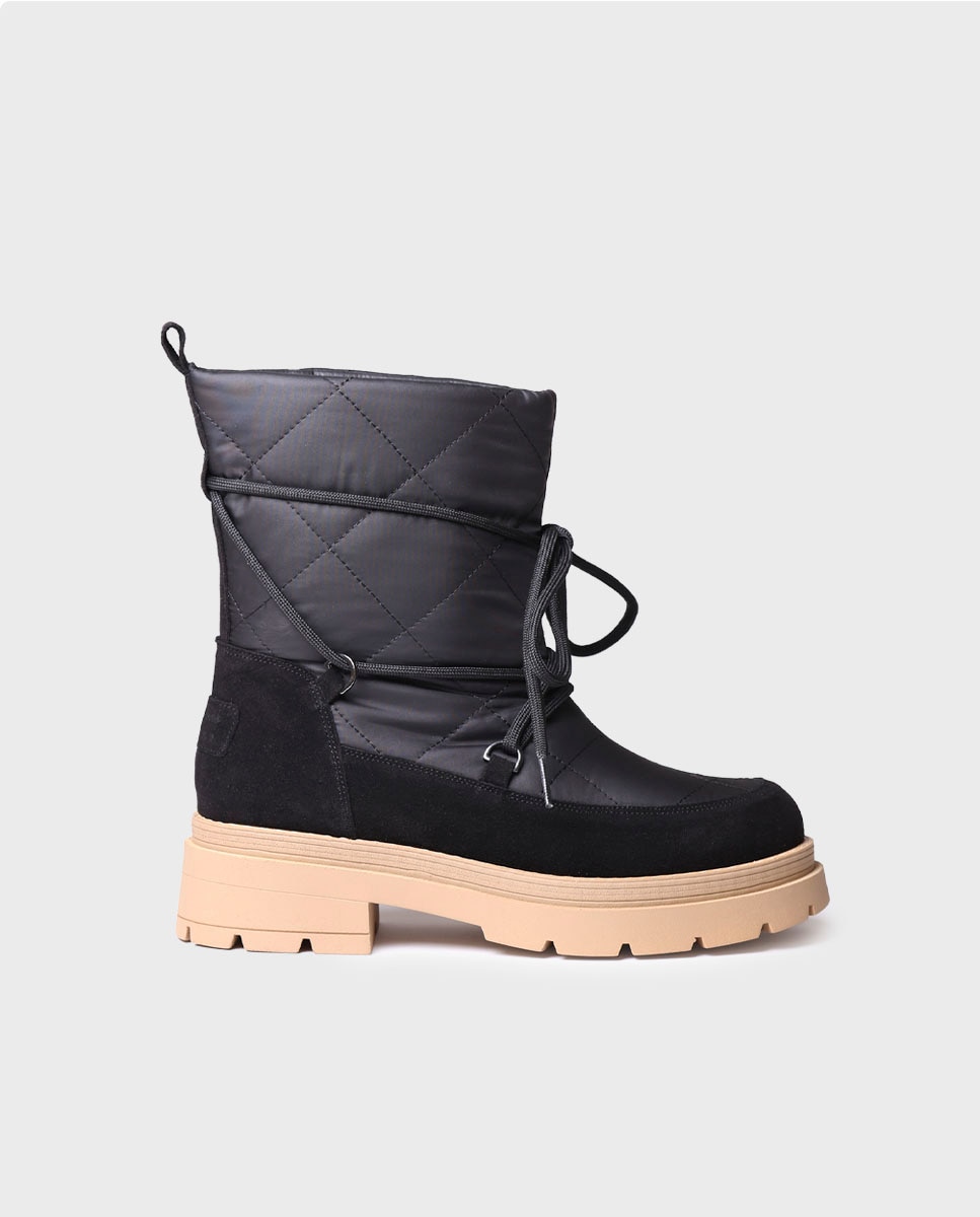 Botas de mujer tipo descanso de tejido acolchado - Toni Pons - Negro Negro-1