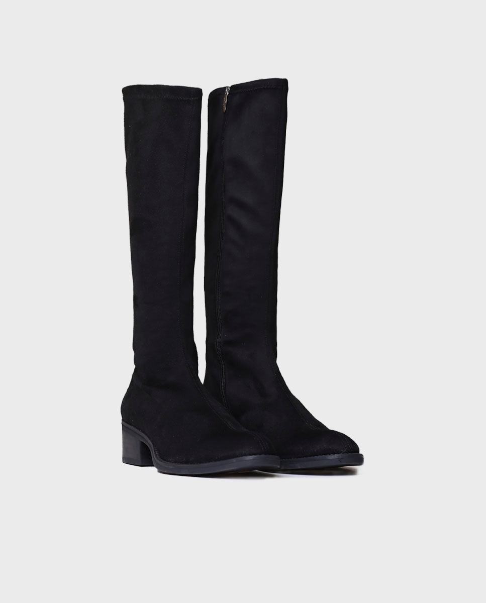 Botas de mujer de piel serraje con suela antideslizante - Toni Pons - Negro Negro-2