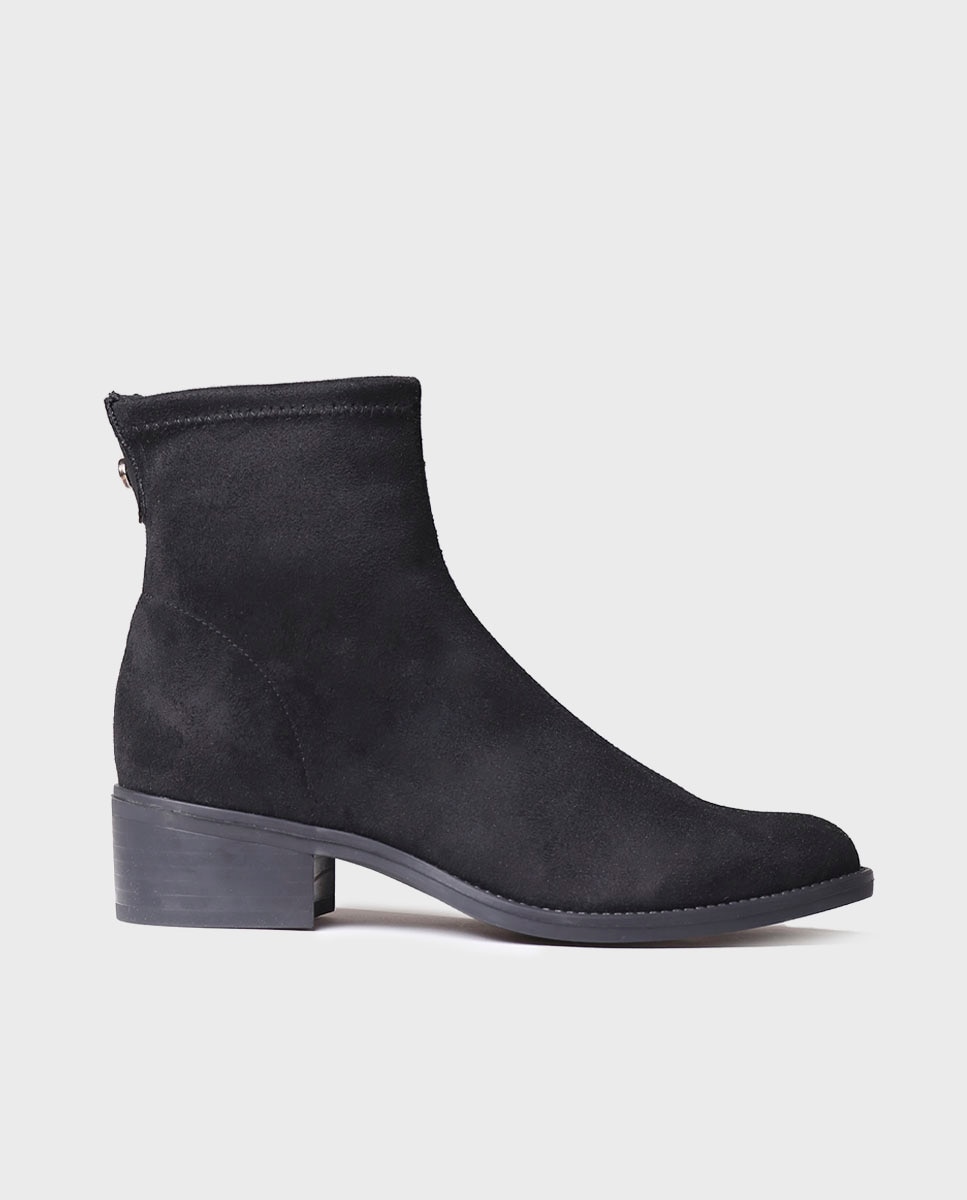 Botines de mujer de serraje con suela antideslizante - Toni Pons - Negro Negro-1