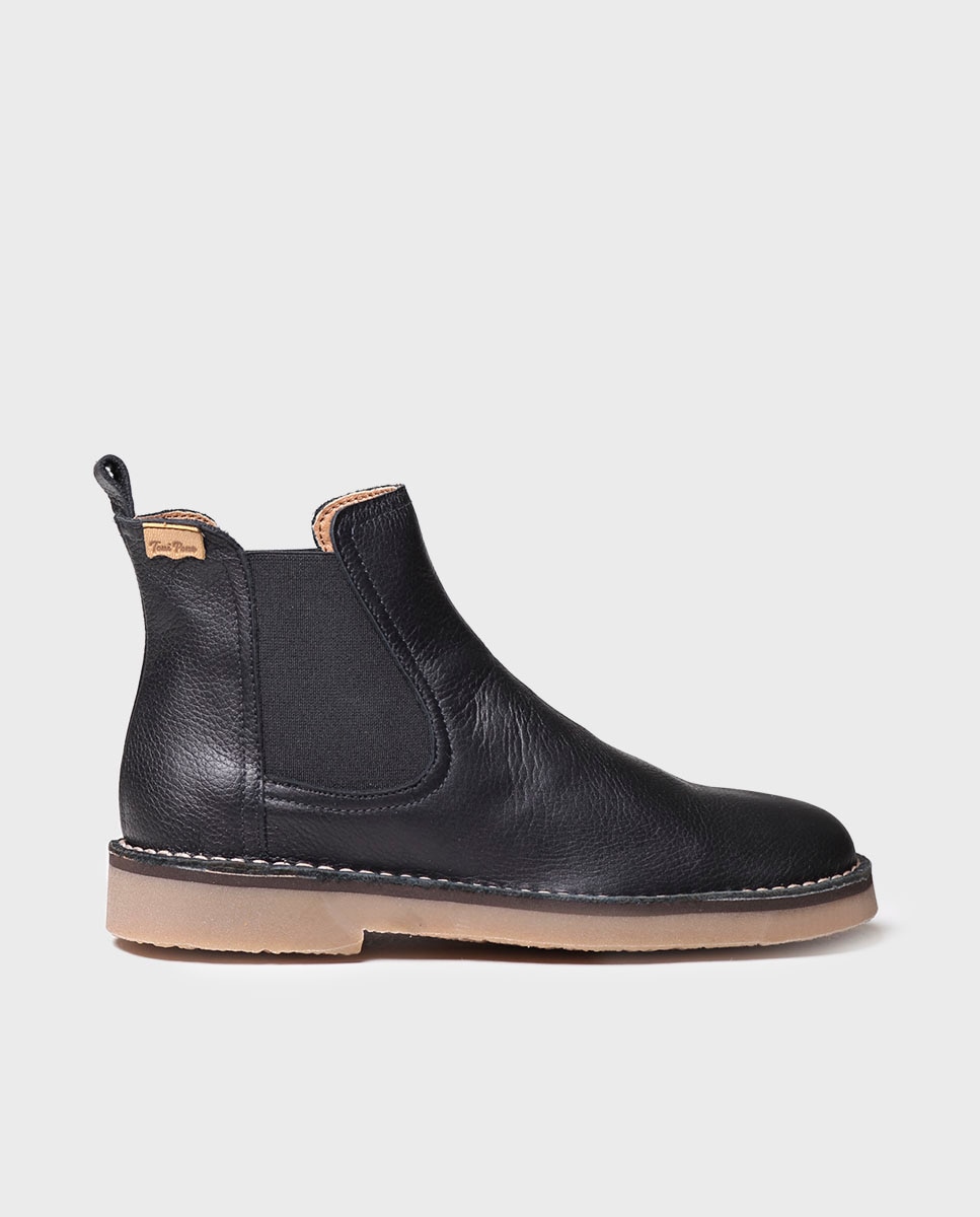 Botines de mujer de piel con elásticos - Toni Pons - Negro Negro-1