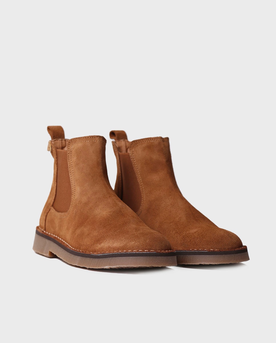Imagen 2 de Botines de mujer de serraje con elásticos - Toni Pons - Tostado Tostado