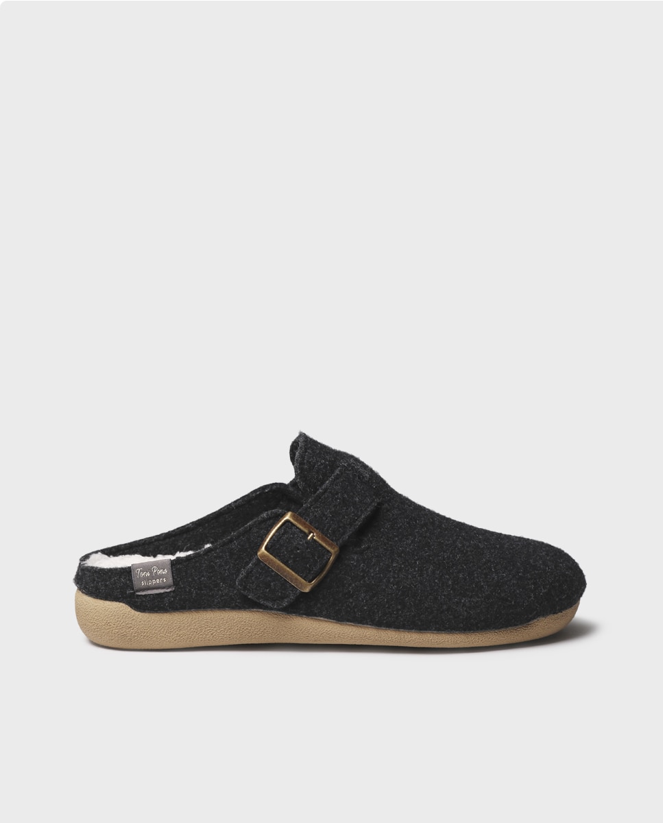 Imagen 0 de Zapatillas de casa de hombre tipo zueco Negro