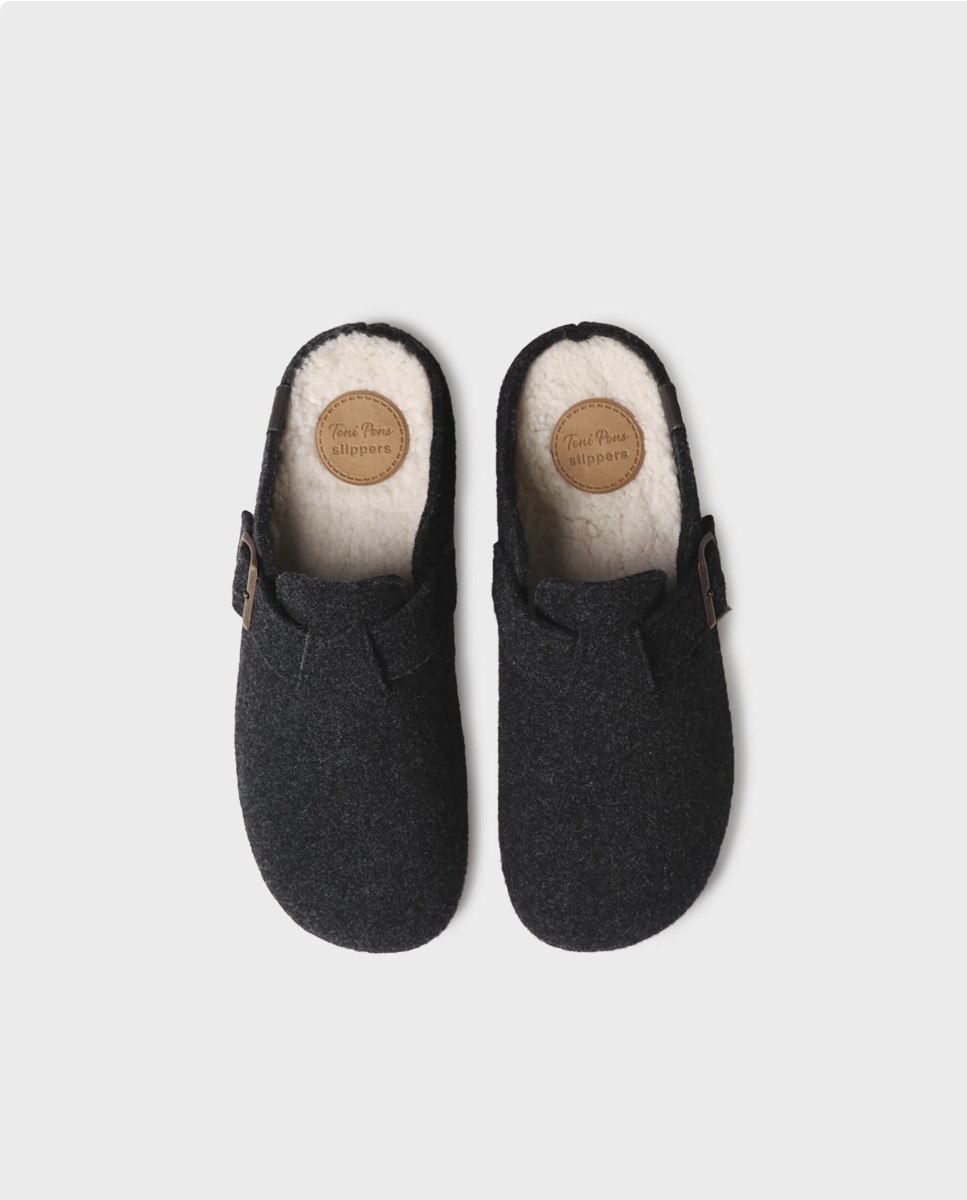 Zapatillas de casa de hombre tipo zueco - Toni Pons - Negro Negro-3