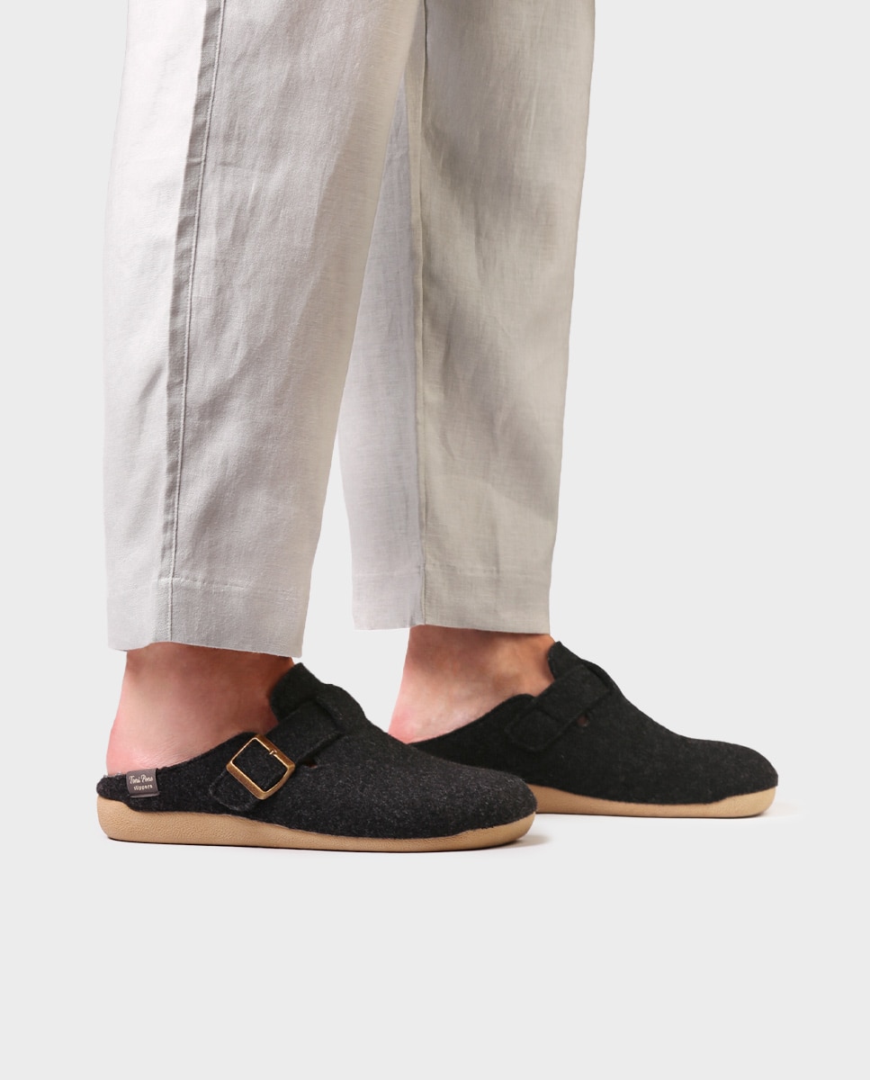 Zapatillas de casa de hombre tipo zueco - Toni Pons - Negro Negro-2