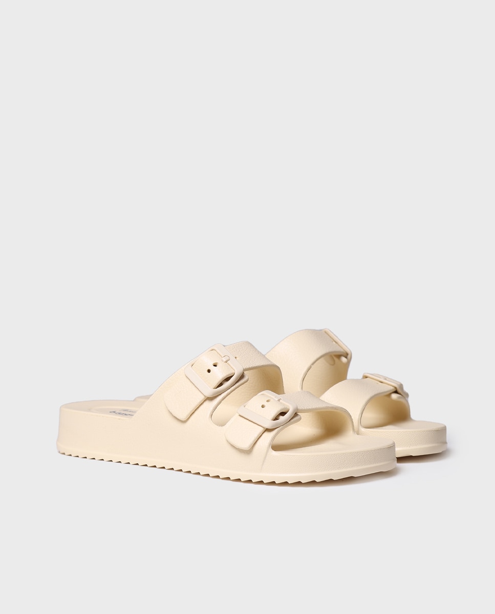 Chanclas de mujer de goma con hebillas - Toni Pons - Crudo Crudo-2