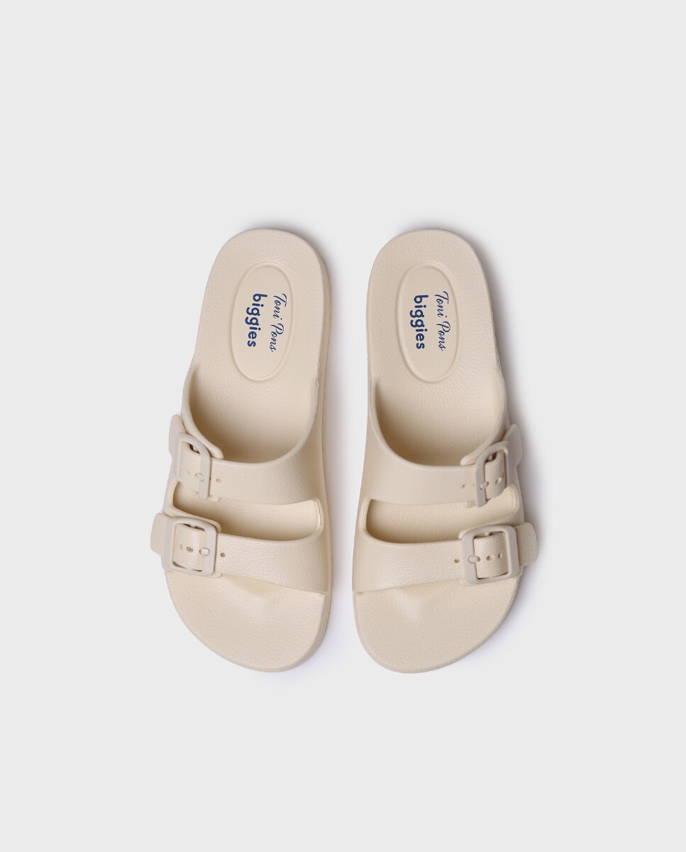 Chanclas de mujer de goma con hebillas - Toni Pons - Crudo Crudo-3