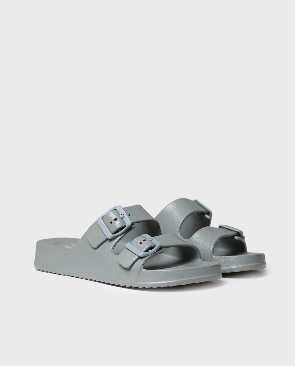 Imagen 2 de Chanclas de mujer de goma con hebillas - Toni Pons - Verde Verde