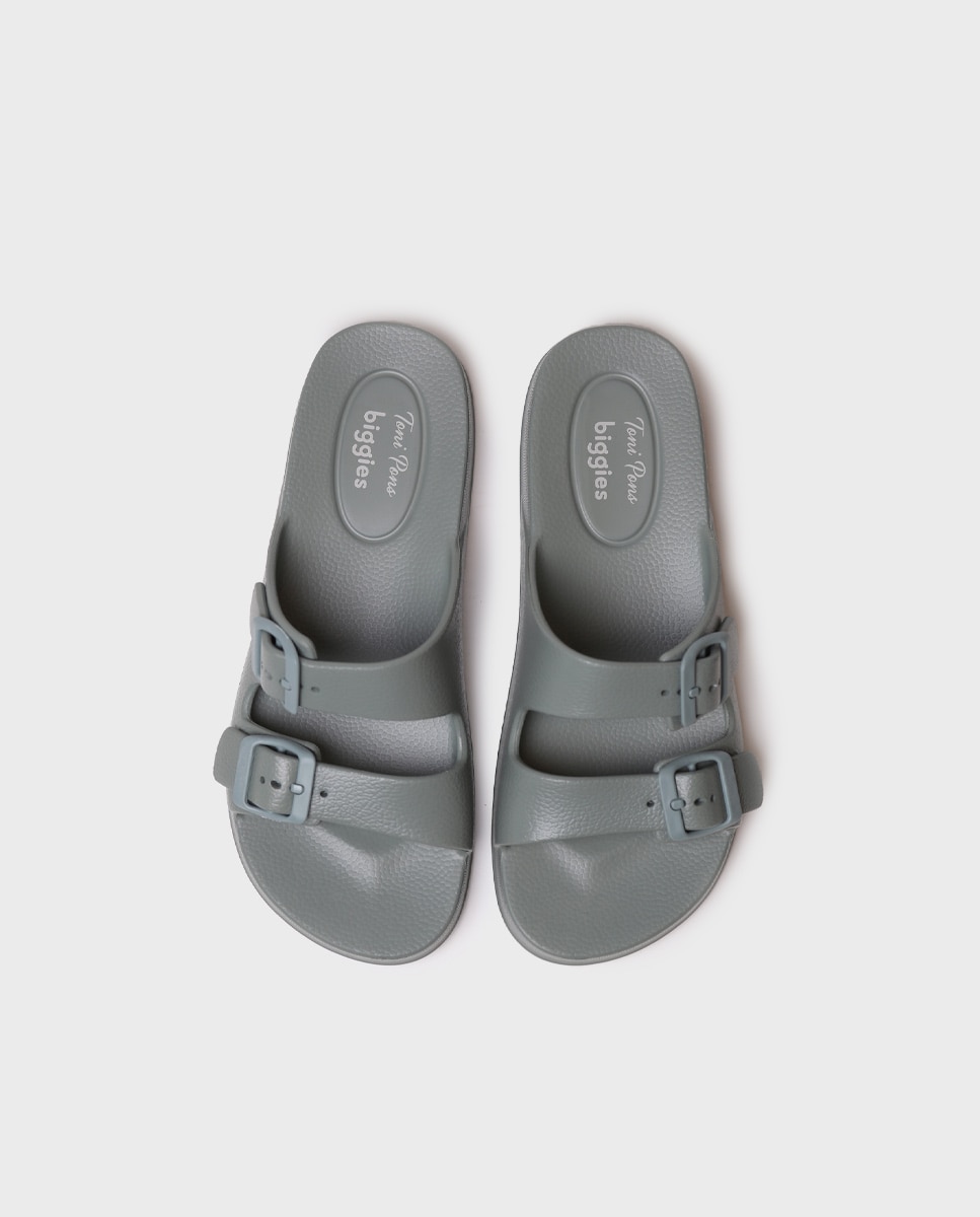 Chanclas de mujer de goma con hebillas - Toni Pons - Verde Verde-3