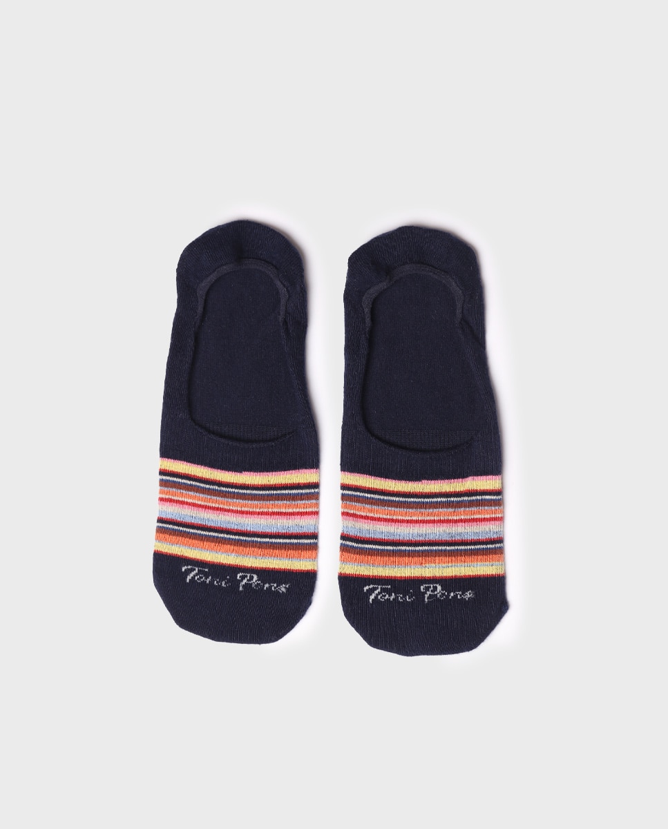 Pinkies de algodón de hombre de rayas - Toni Pons - Azul oscuro Azul oscuro-1