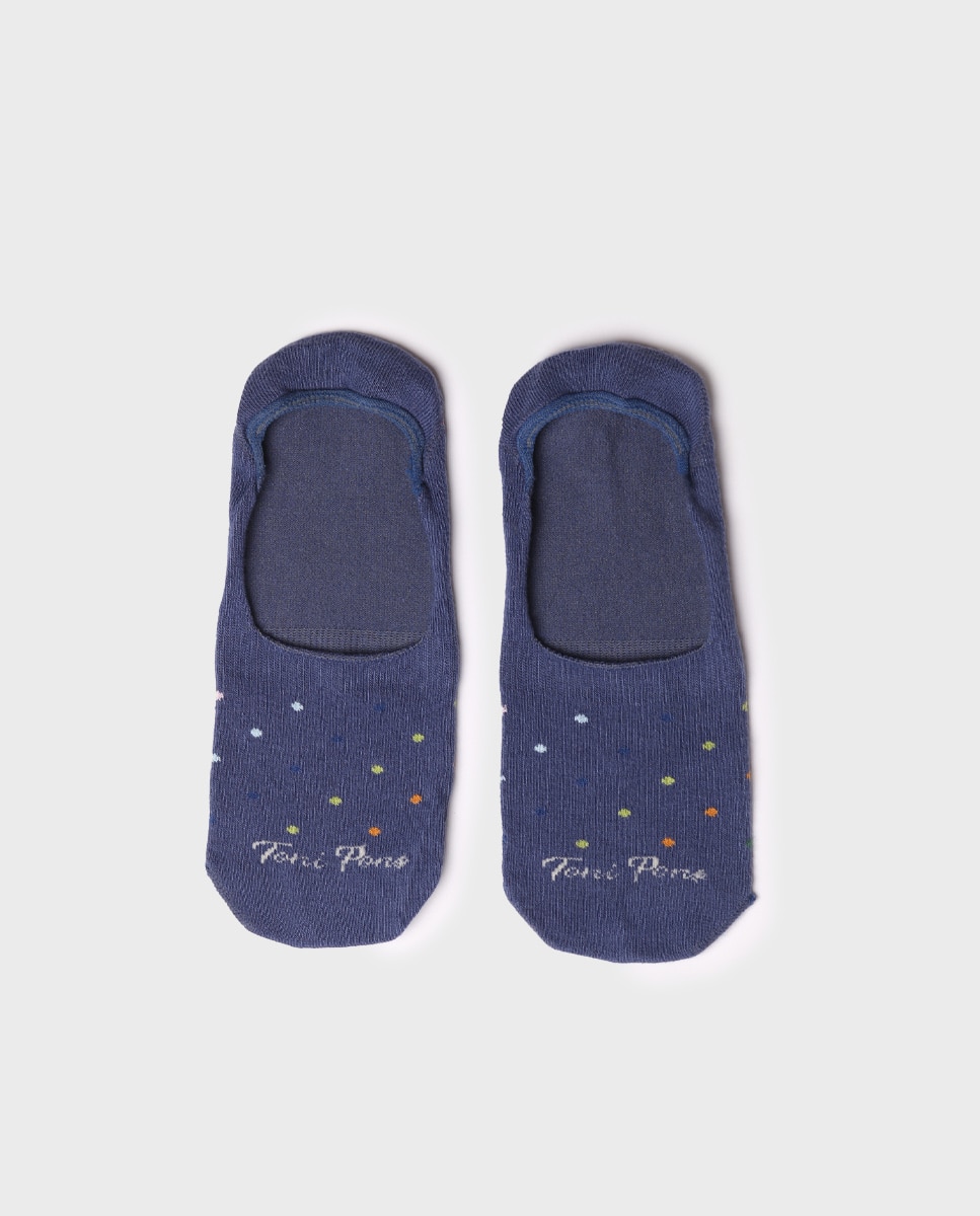 Imagen 0 de Pinkies de algodón de hombre de topos Azul oscuro
