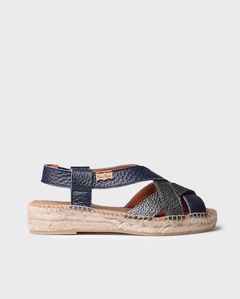 Alpargatas cuña de mujer cruzadas de piel · Toni Pons · El Corte