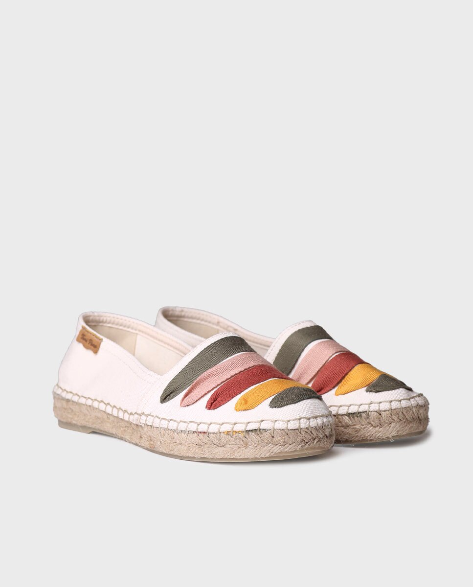 Alpargatas planas de mujer de algodón con cintas - Toni Pons - Multicolor Multicolor-4