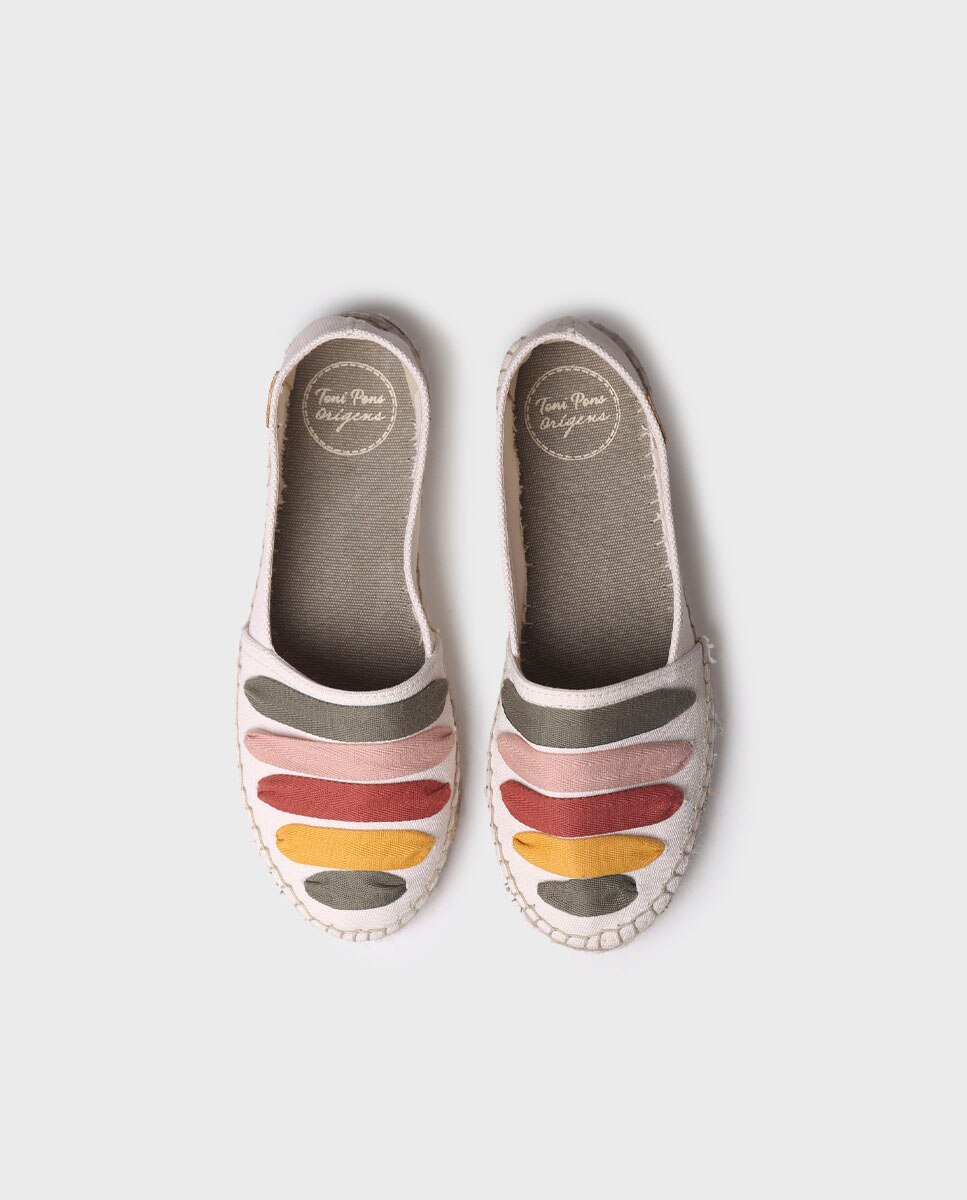 Alpargatas planas de mujer de algodón con cintas - Toni Pons - Multicolor Multicolor-3