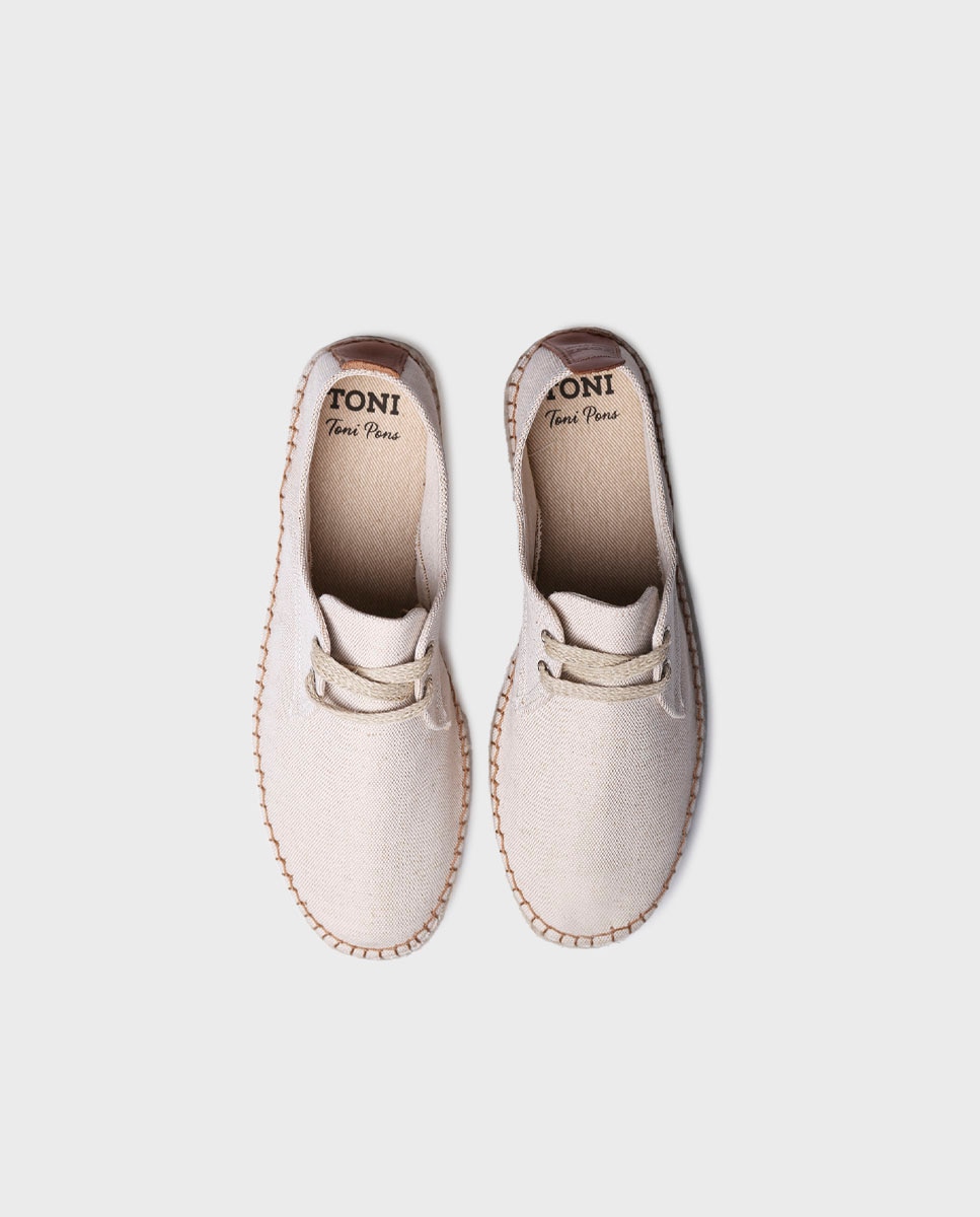 Alpargatas de hombre de tejido con cordones - Toni Pons - Crudo Crudo-2
