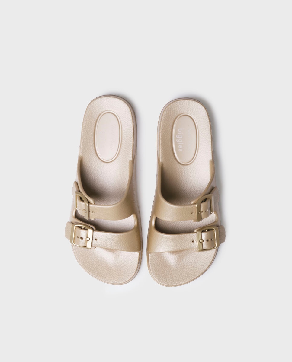 Chanclas de mujer de goma con hebillas - Toni Pons - Oro Oro-3