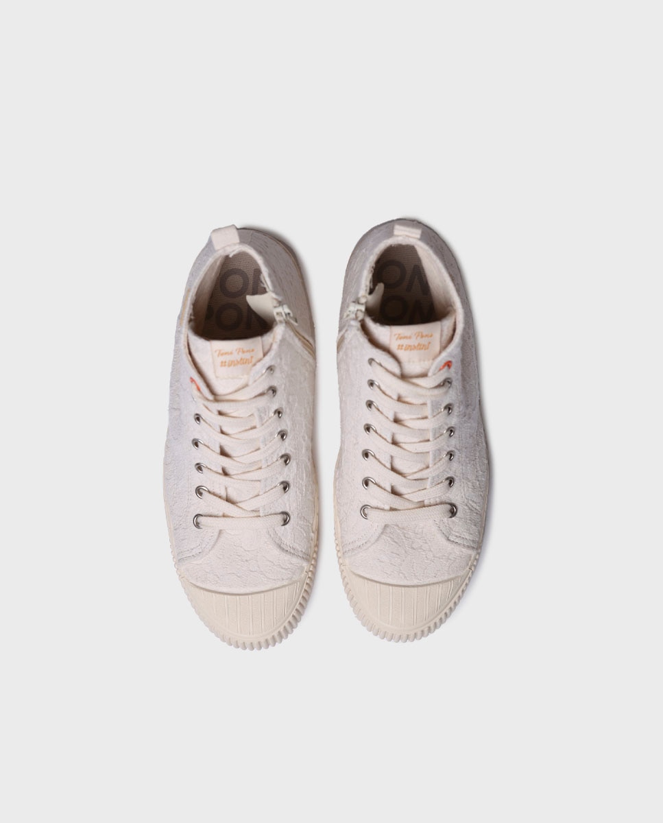 Toni Pons - Zapatillas de lona de mujer abotinadas con cordones.