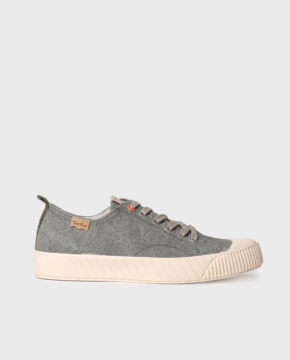 Zapatillas de lona de mujer de algodón con cordones - Toni Pons - Kaki Kaki-1