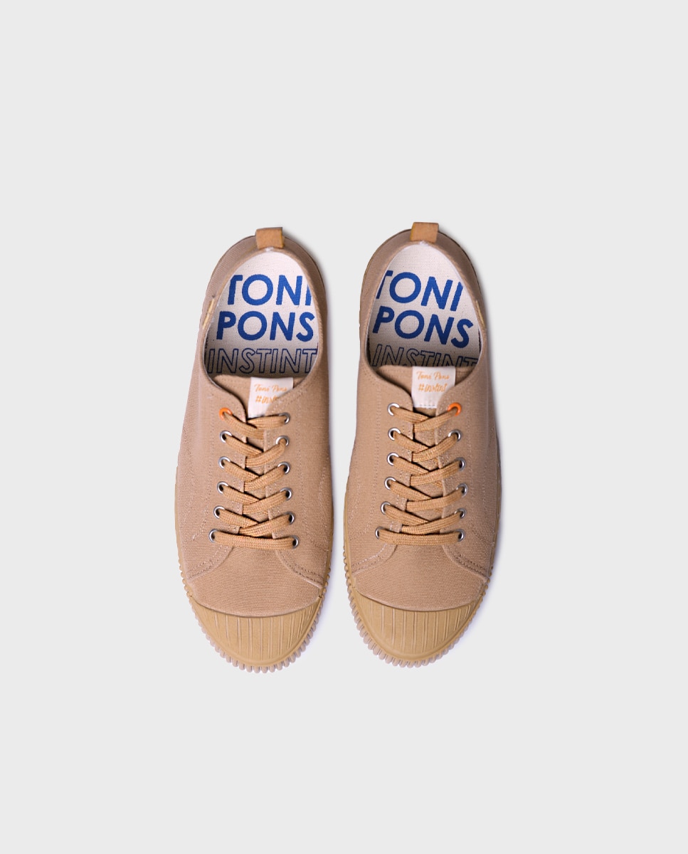 Zapatillas de lona de hombre de algodón - Toni Pons - Marrón Marrón-2