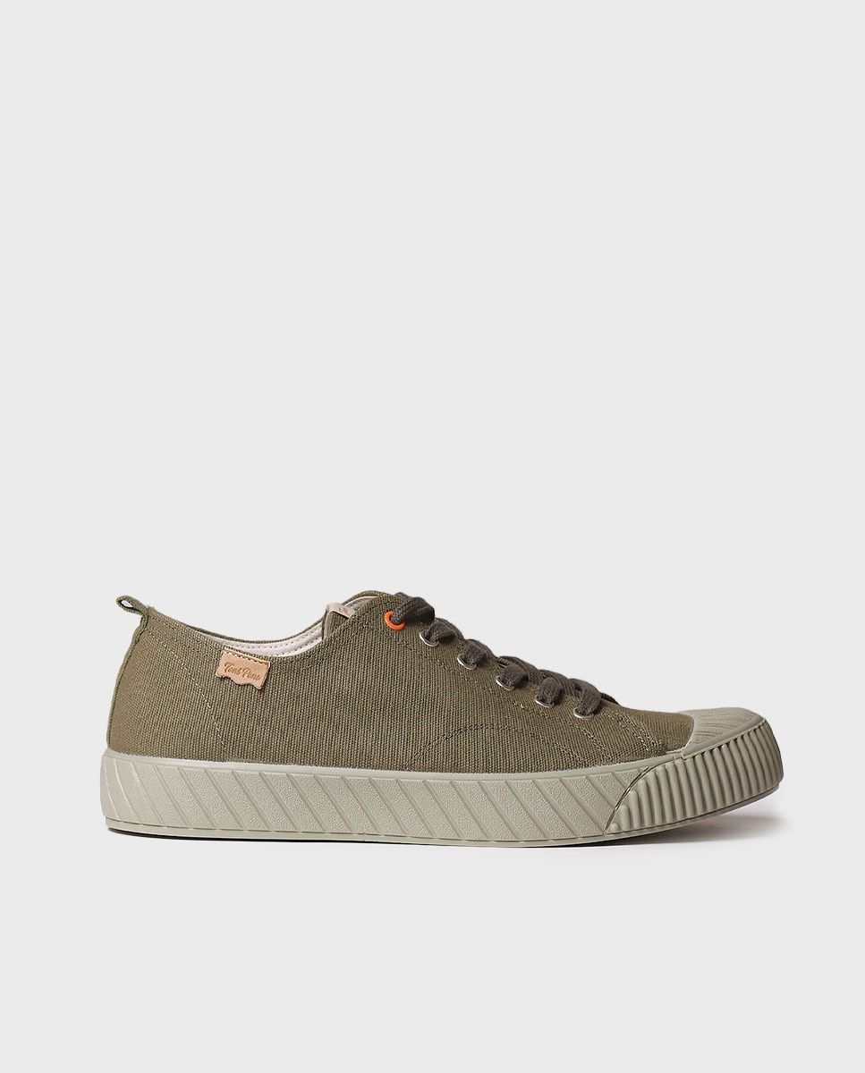 Imagen 0 de Zapatillas de lona de hombre de algodón Verde