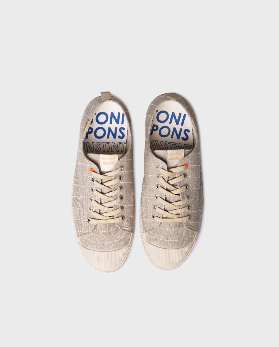 Zapatillas de lona de hombre a rayas - Toni Pons - Beige Beige-3
