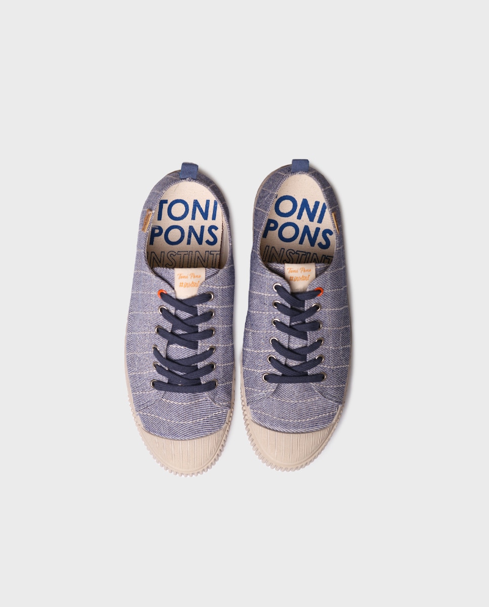 Zapatillas de lona de hombre a rayas - Toni Pons - Azul marino Azul marino-3