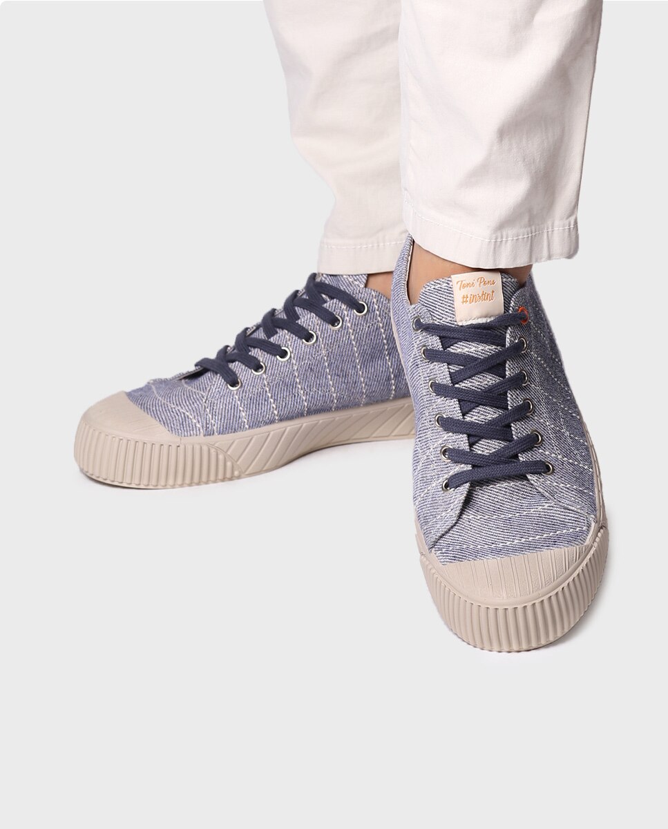 Zapatillas de lona de hombre a rayas - Toni Pons - Azul marino Azul marino-2