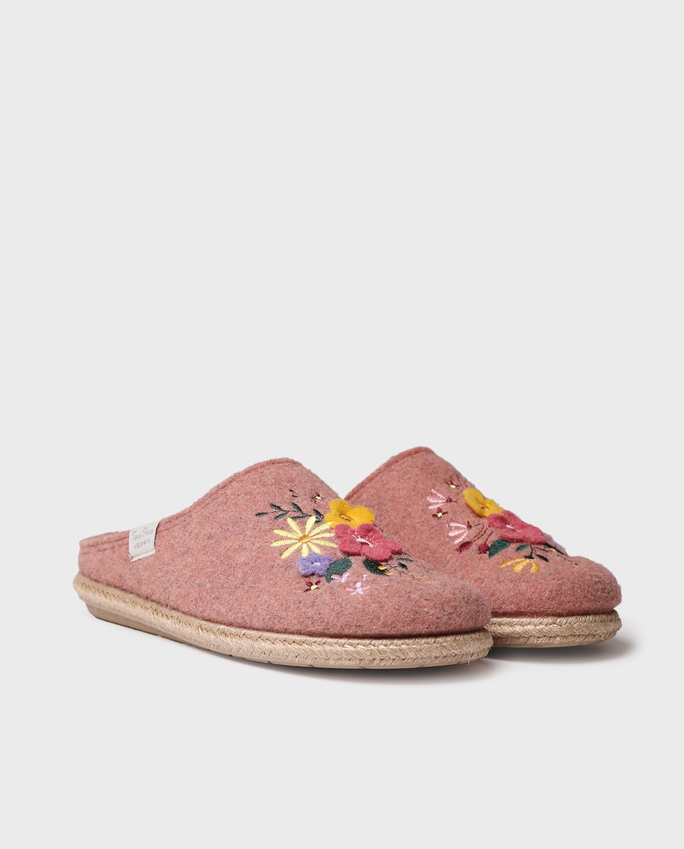 Zapatillas de casa abiertas de mujer con bordado - Toni Pons - Multicolor Multicolor-2