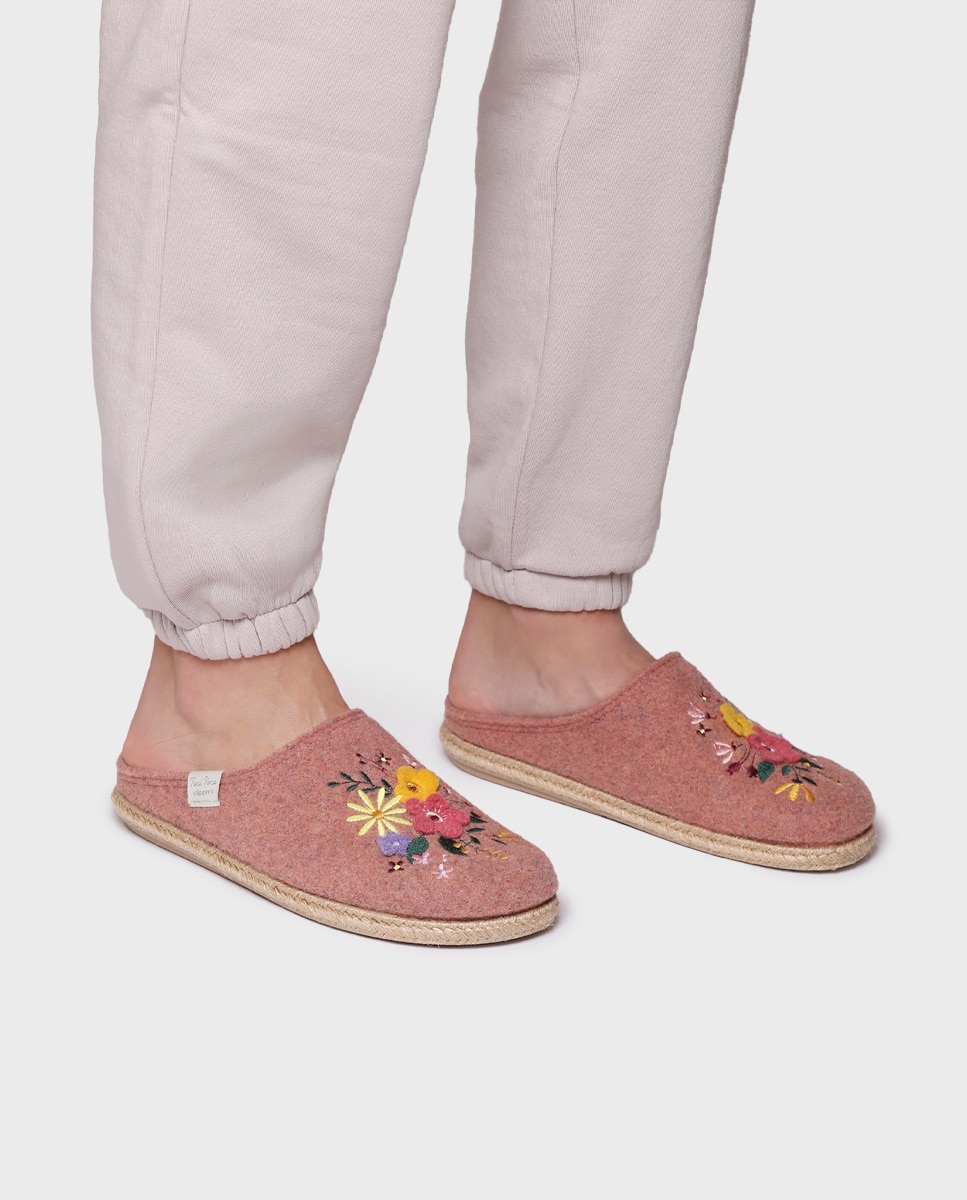 Zapatillas de casa abiertas de mujer con bordado - Toni Pons - Multicolor Multicolor-4