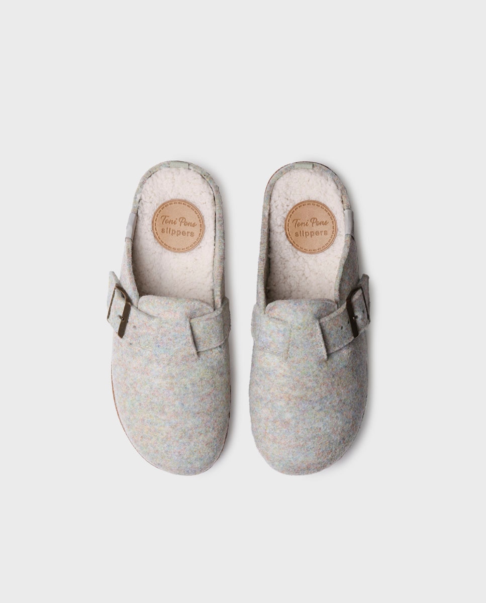 Zapatillas de casa cerradas de mujer de fieltro reciclado - Toni Pons - Multicolor Multicolor-3