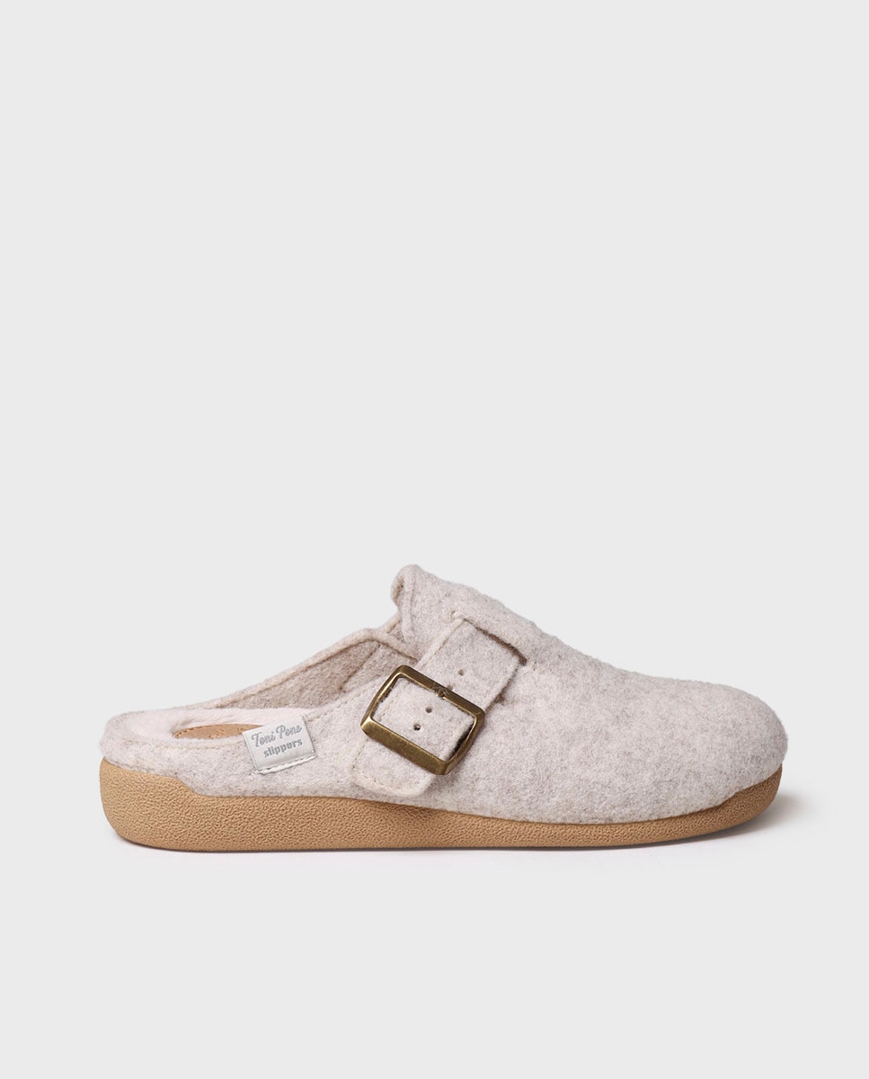 Zapatillas de casa cerradas de mujer de fieltro Crudo Toni Pons Crudo-1