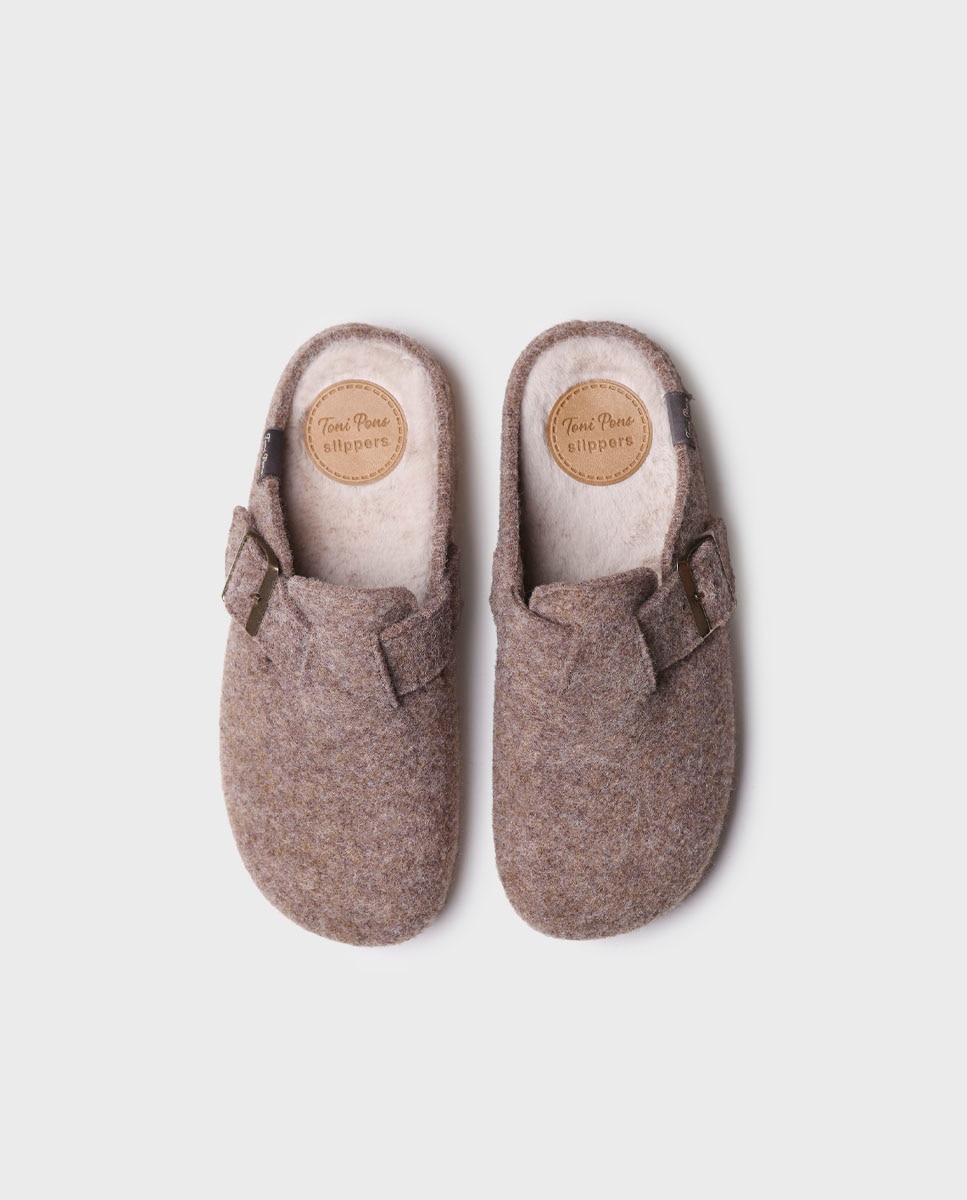 Zapatillas de casa cerradas de mujer de fieltro Topo Toni Pons Topo-3