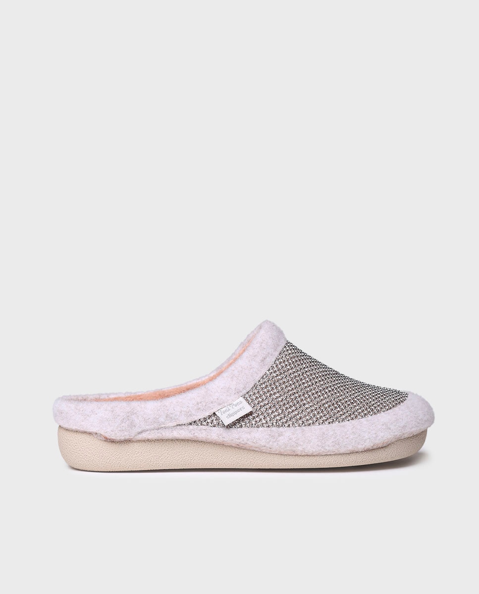Zapatillas de casa cerradas de mujer de fieltro - Toni Pons - Oro Oro-1