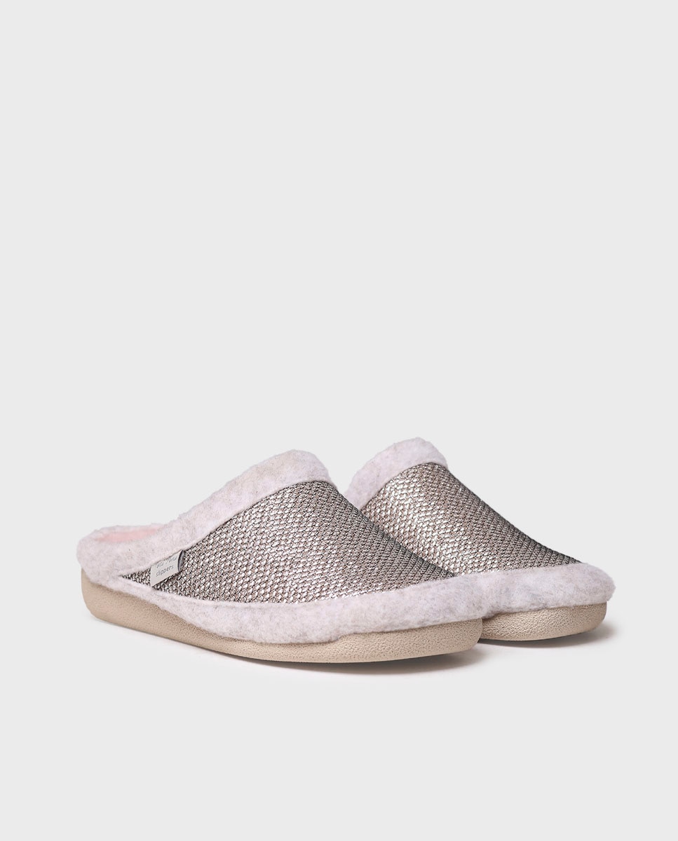 Zapatillas de casa cerradas de mujer de fieltro - Toni Pons - Oro Oro-2