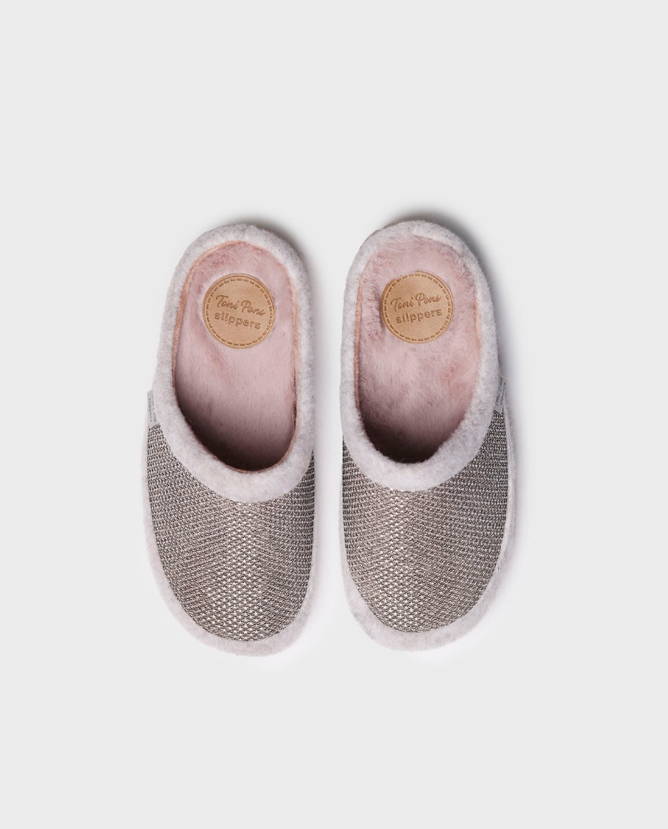 Zapatillas de casa cerradas de mujer de fieltro - Toni Pons - Oro Oro-3